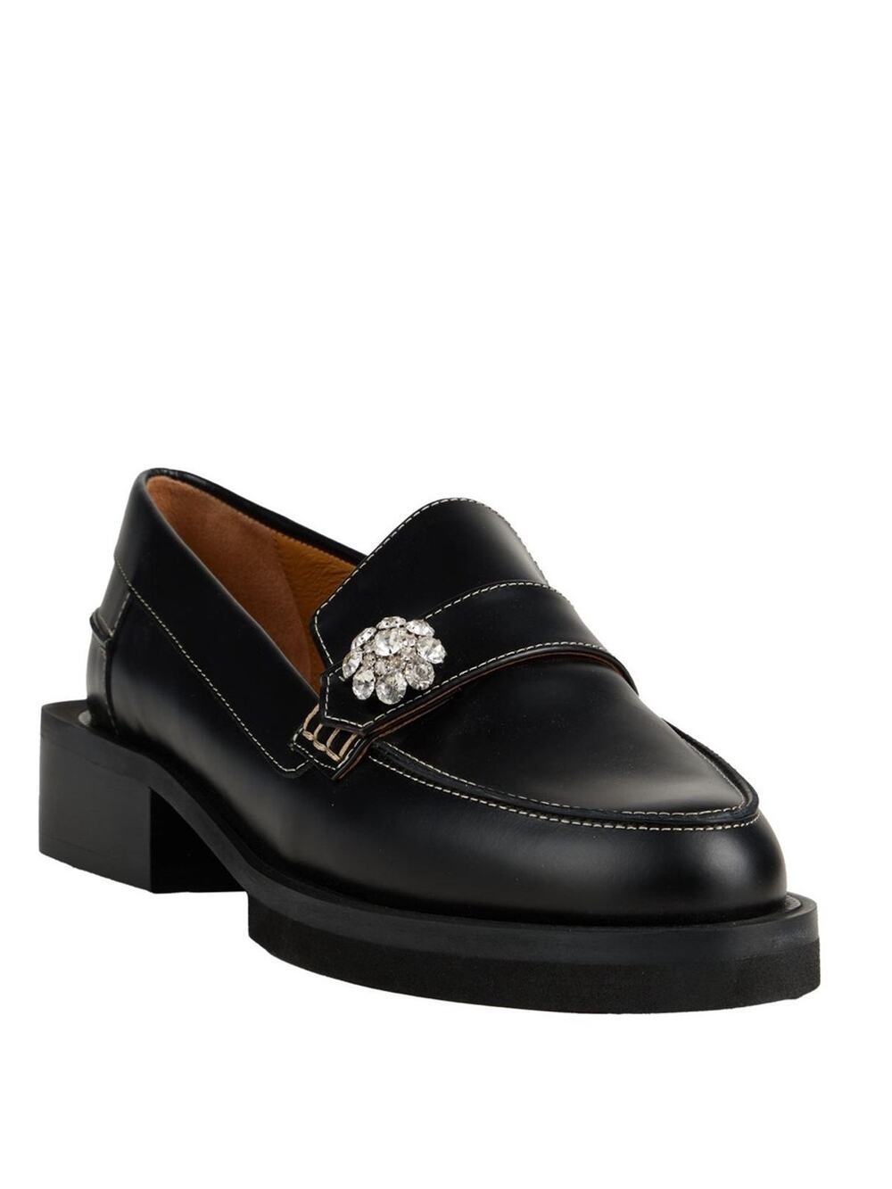Ganni Jewel Button Loafer Size 5 New